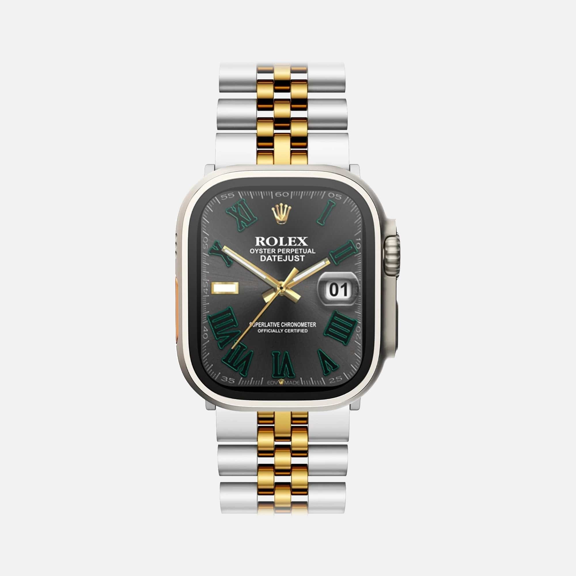 Rolex Apple Best Analog Apple Watch Faces RLX Two Tone Jubilee